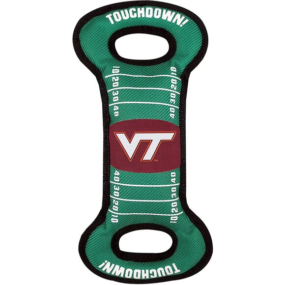 Pets First NCAA Virginia Tech Field Dog Toy – Licensed Canvas Tug & Squeaker - Picture 1 of 5